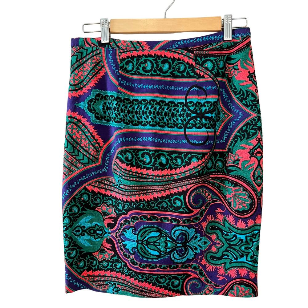 Tracy Reese bold colorful print pencil skirt